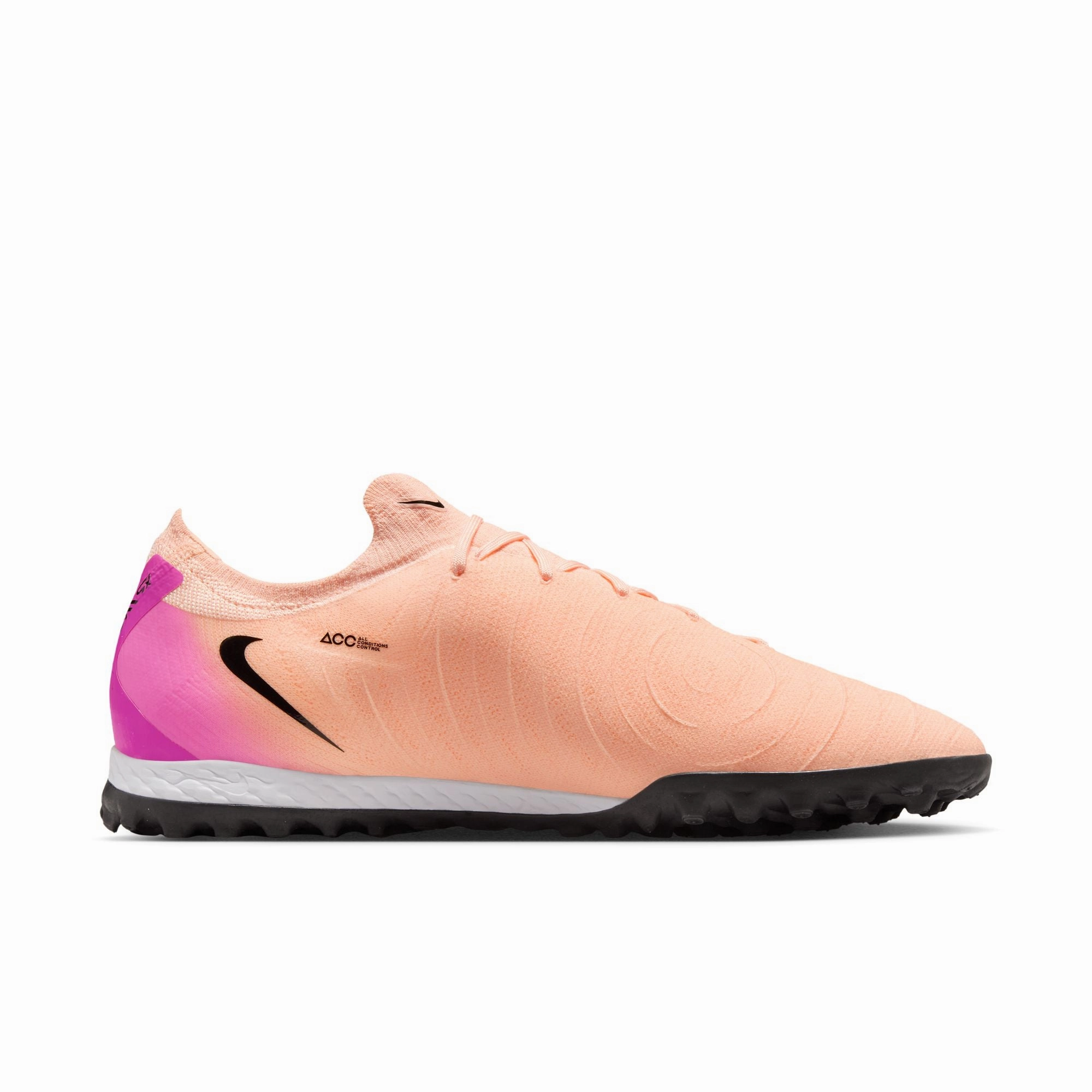 Nike React Phantom GX II Pro TF Turf Soccer Shoes - Crimson Tint/ Black-Pink/Tint