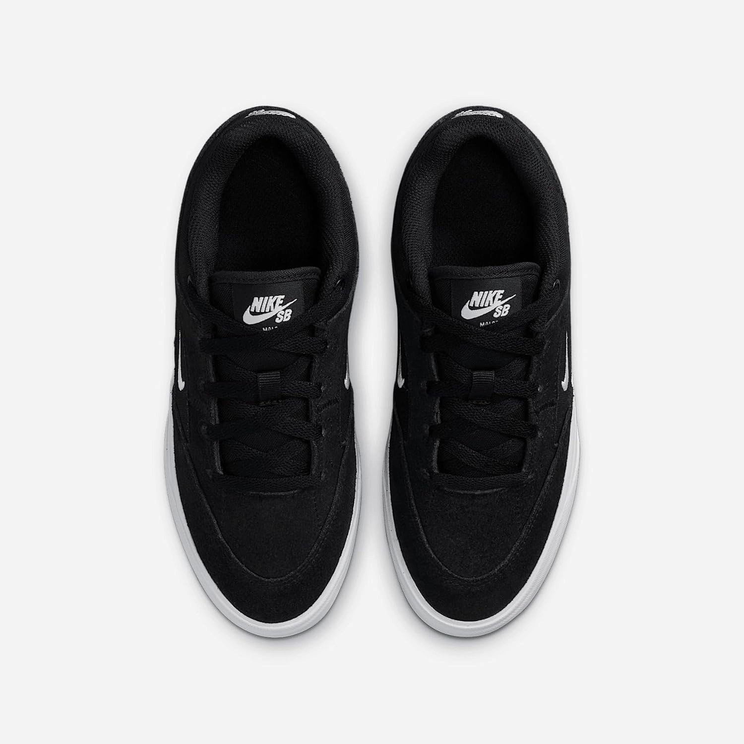 Nike SB Malor Big Kids' Skate Shoes (HF1205-001, Black/Black/White/White)