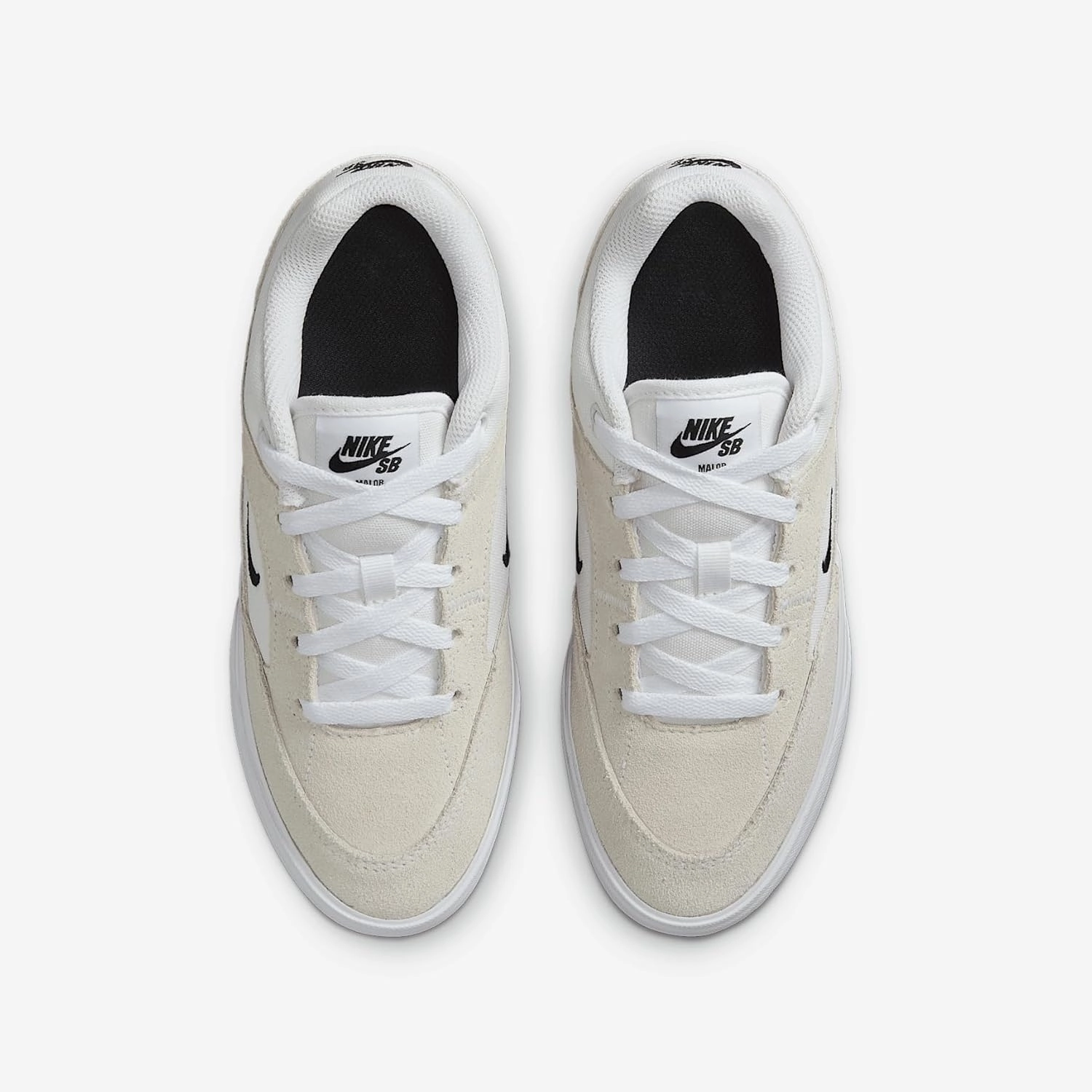 Nike SB Malor Big Kids' Skate Shoes (HF1205-101, White/Summit White/Gum Light Brown/Black)