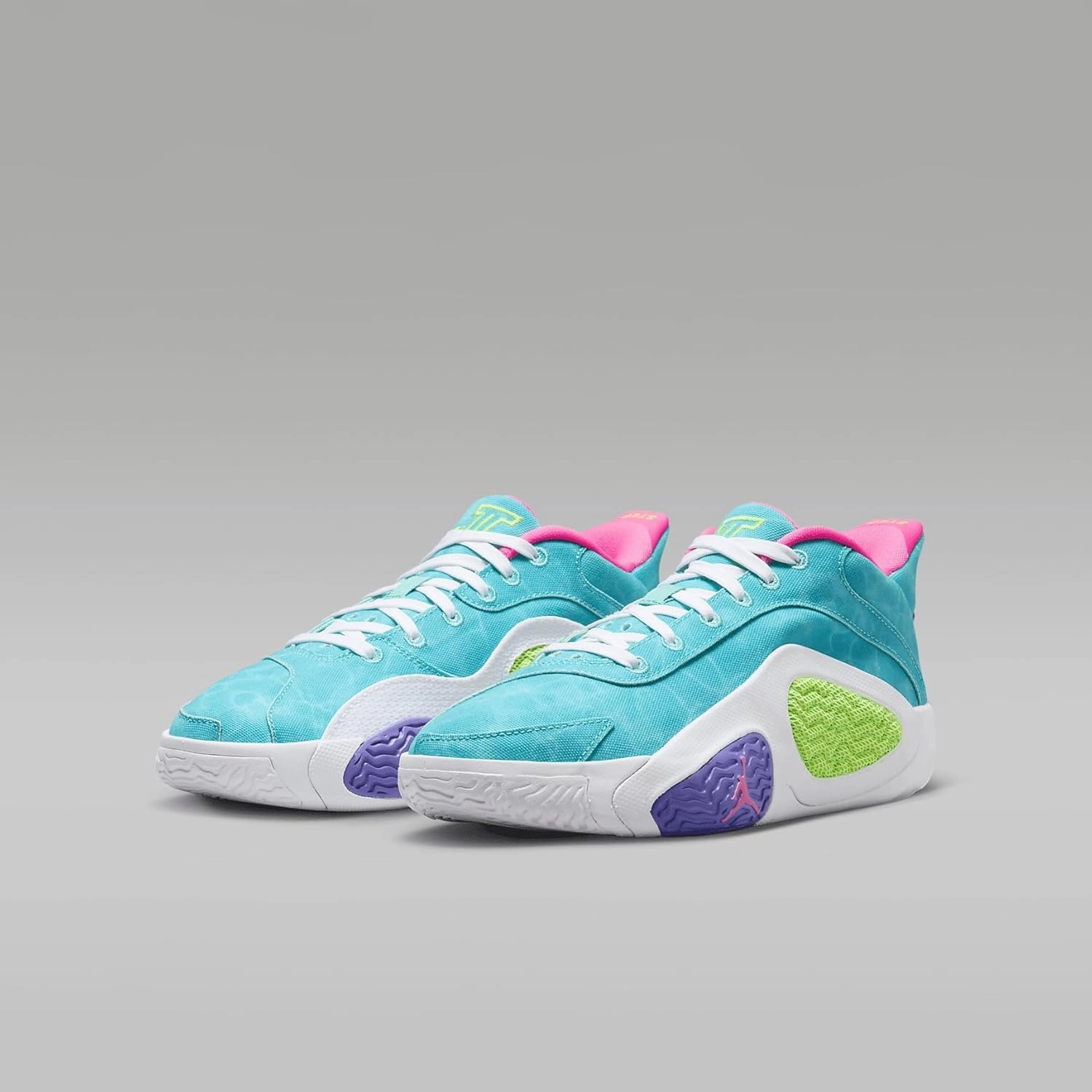 Nike Tatum 2 Big Kids' Basketball Shoes (HJ7382-303, Hyper Jade/White/Hyper Pink/Green Strike)