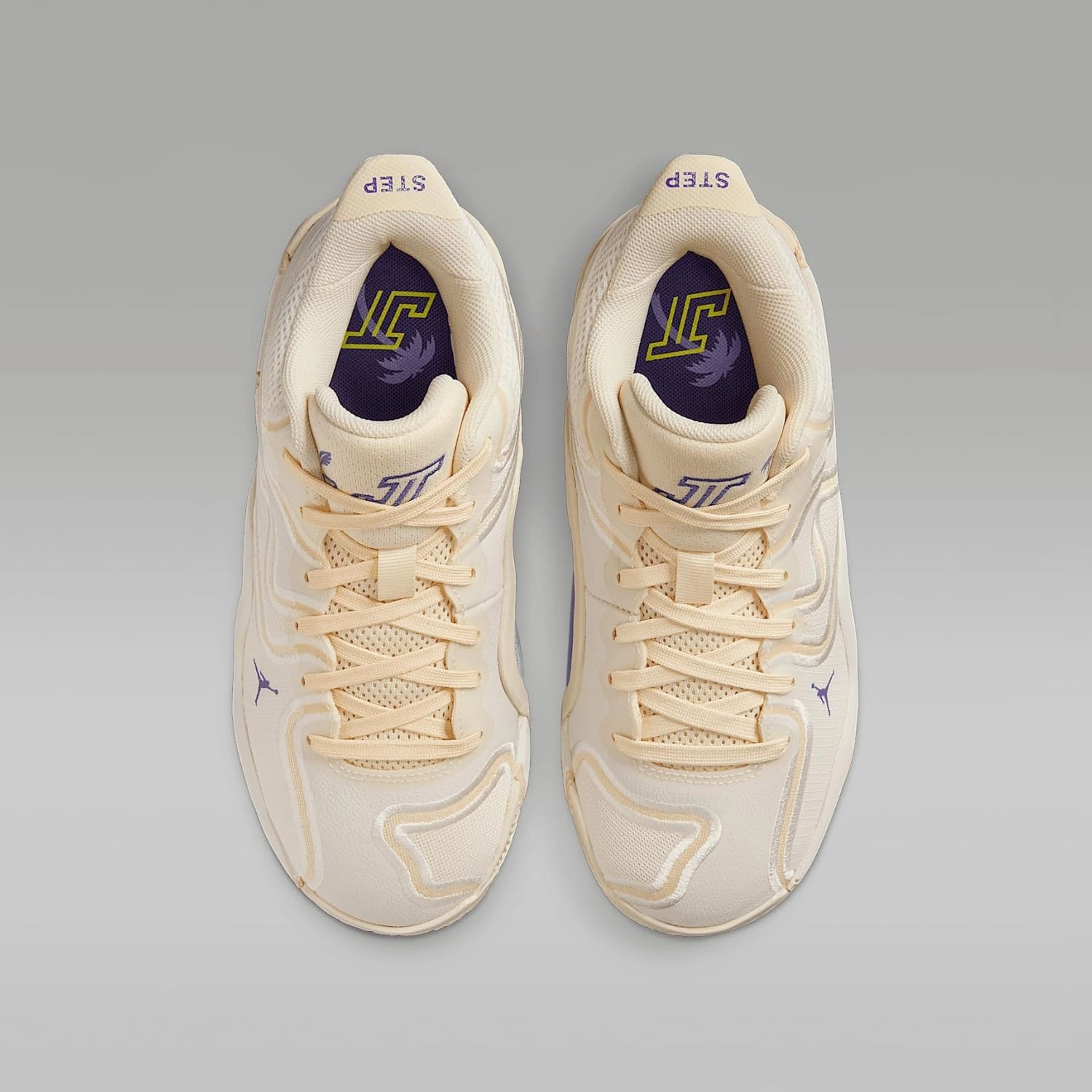 Nike Tatum 3 Big Kids' Basketball Shoes (HV5893-100, Sail/Muslin/Pale Ivory/Dark Iris)