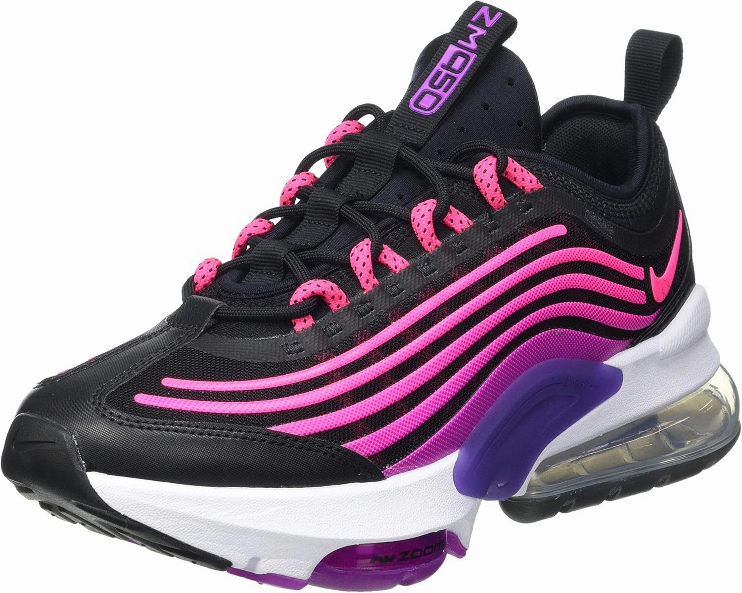 Nike W AIR MAX ZM950, Womens Running Shoe, Black Hyper Pink Vivid Purple Court Purple White Pink Blast, 5.5 UK (39 EU)