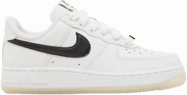 Nike Women's Air Force 1 Low White BlackMetallic Gold Size 9.5