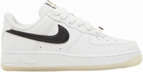 Nike Women's Air Force 1 Low White BlackMetallic Gold Size 9.5