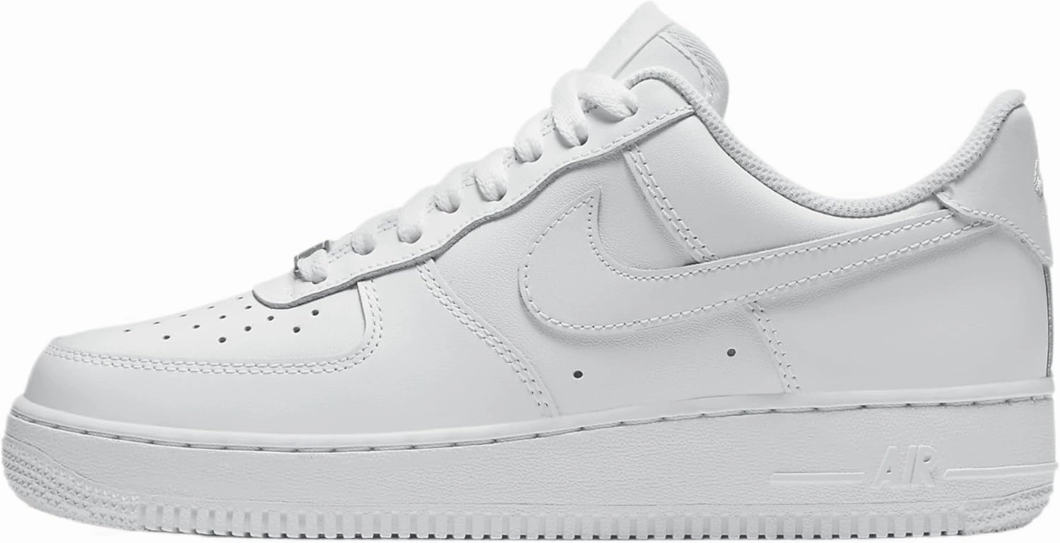 Nike Women's Air Force, White,Metallic Logo, 12 US