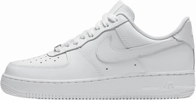 Nike Women's Air Force, White,Metallic Logo, 12 US
