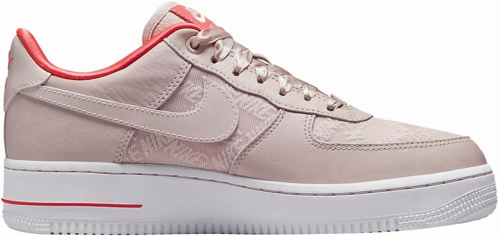 NIKE Women's Hoop-Shoes, Fossil Stone Laser Crimson Blanc, 9.5