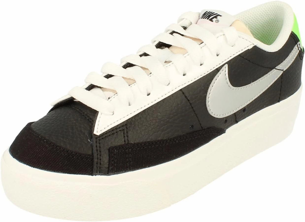 Nike Womens Blazer Platform Trainers DN8010 Sneakers Shoes (UK 3.5 US 6 EU 36.5, Black Metallic Silver 001)