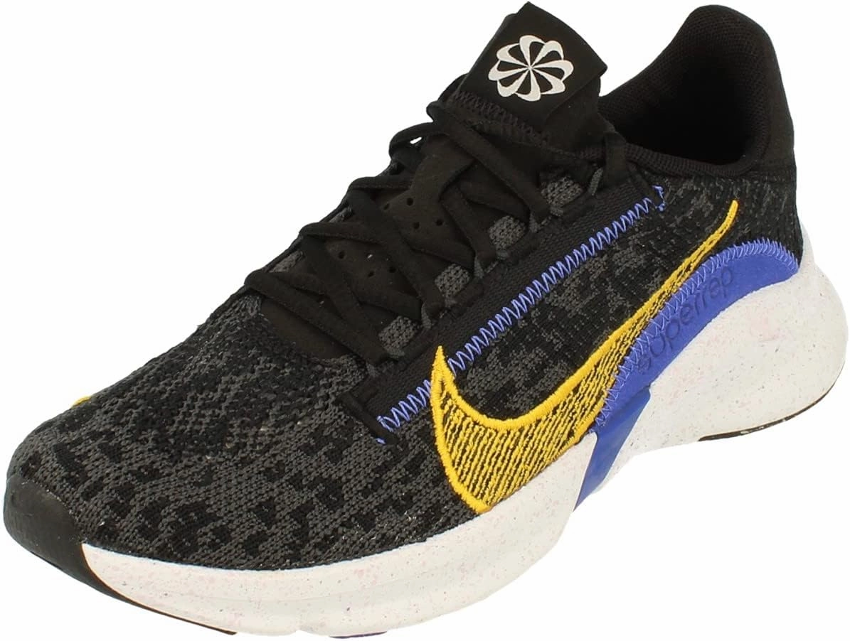Nike Womens Superrep Go 3 NN FK Trainers DQ0305 Sneakers Shoes (UK 3 US 5.5 EU 36, Black Yellow Ochre 001)