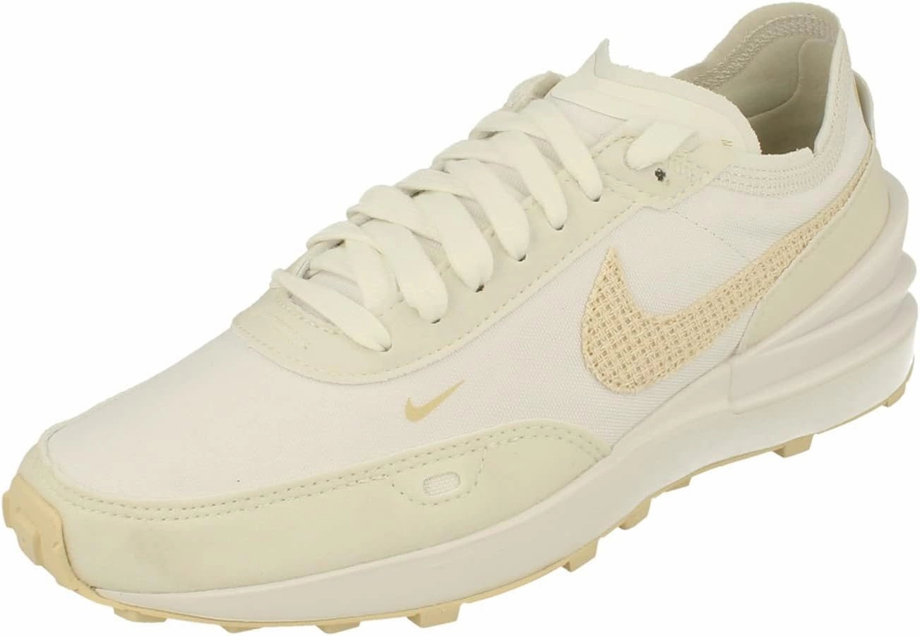 Nike Womens Waffle One Essential Trainers DM7604 Sneakers Shoes (UK 3.5 US 6 EU 36.5, Summit White Fossil 100)