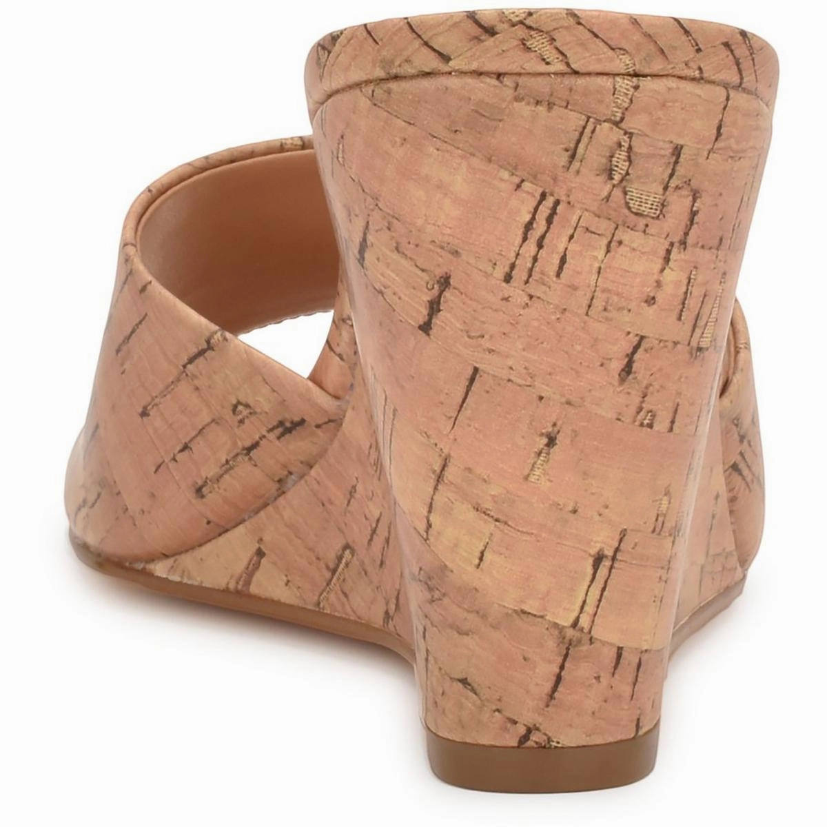 Niya Womens Faux Leather Printed Wedge Sandals
