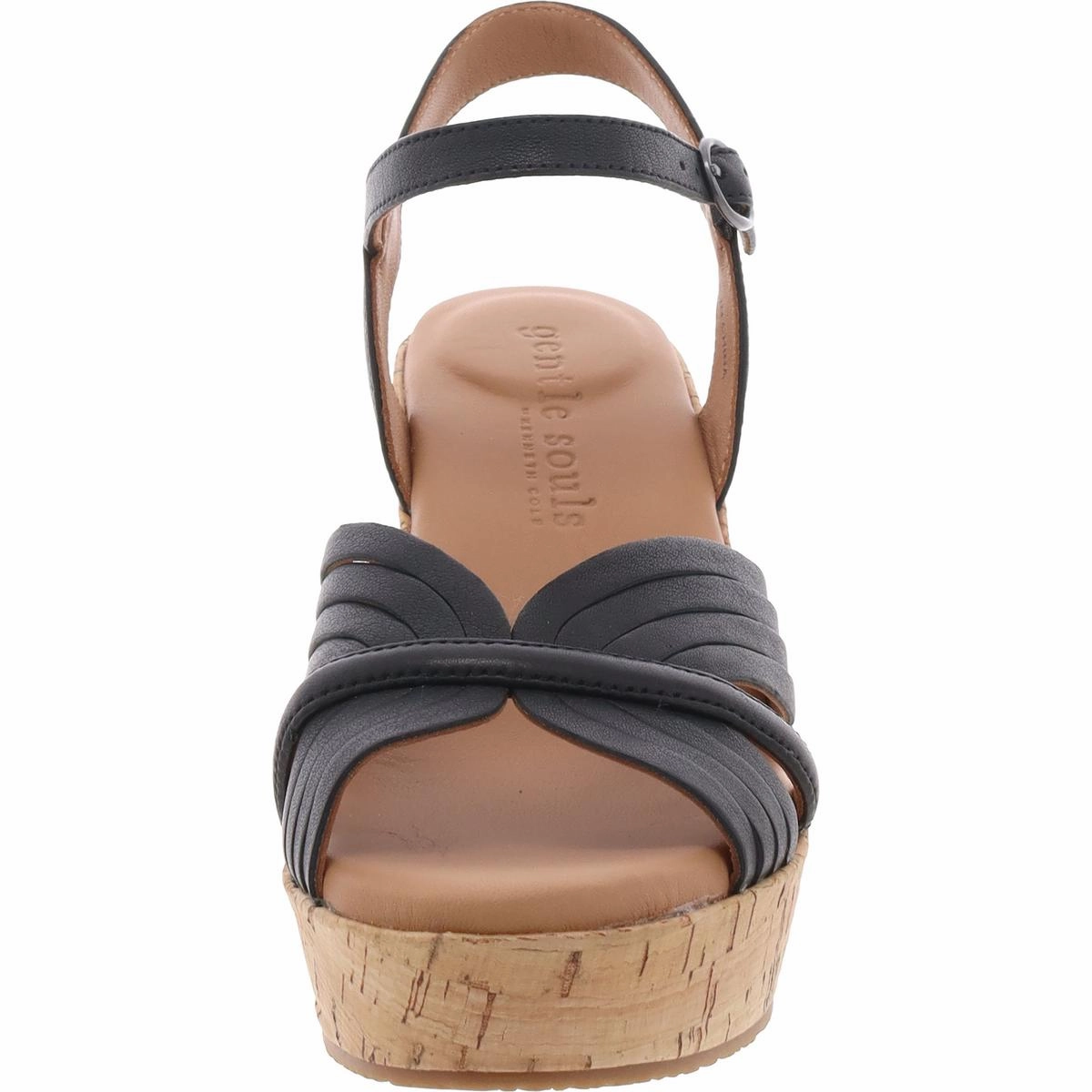 Nomi Womens Buckle Leather Slingback Sandals