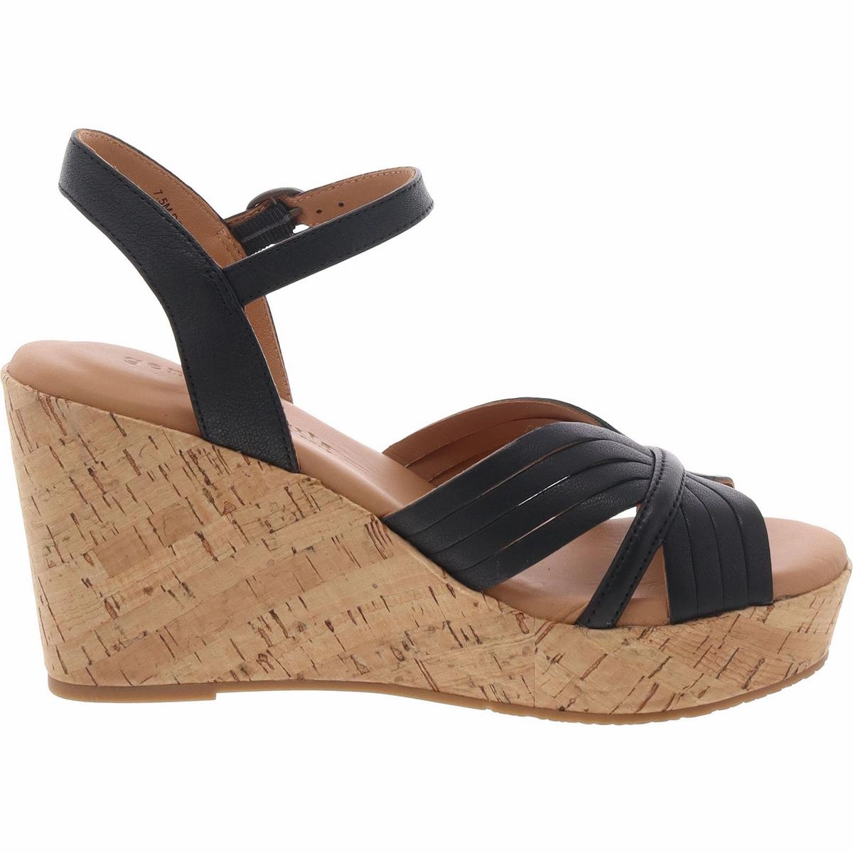 Nomi Womens Buckle Leather Slingback Sandals