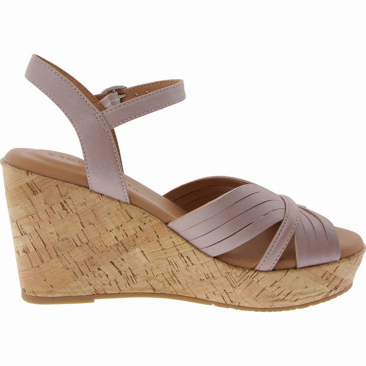 Nomi Womens Buckle Leather Slingback Sandals