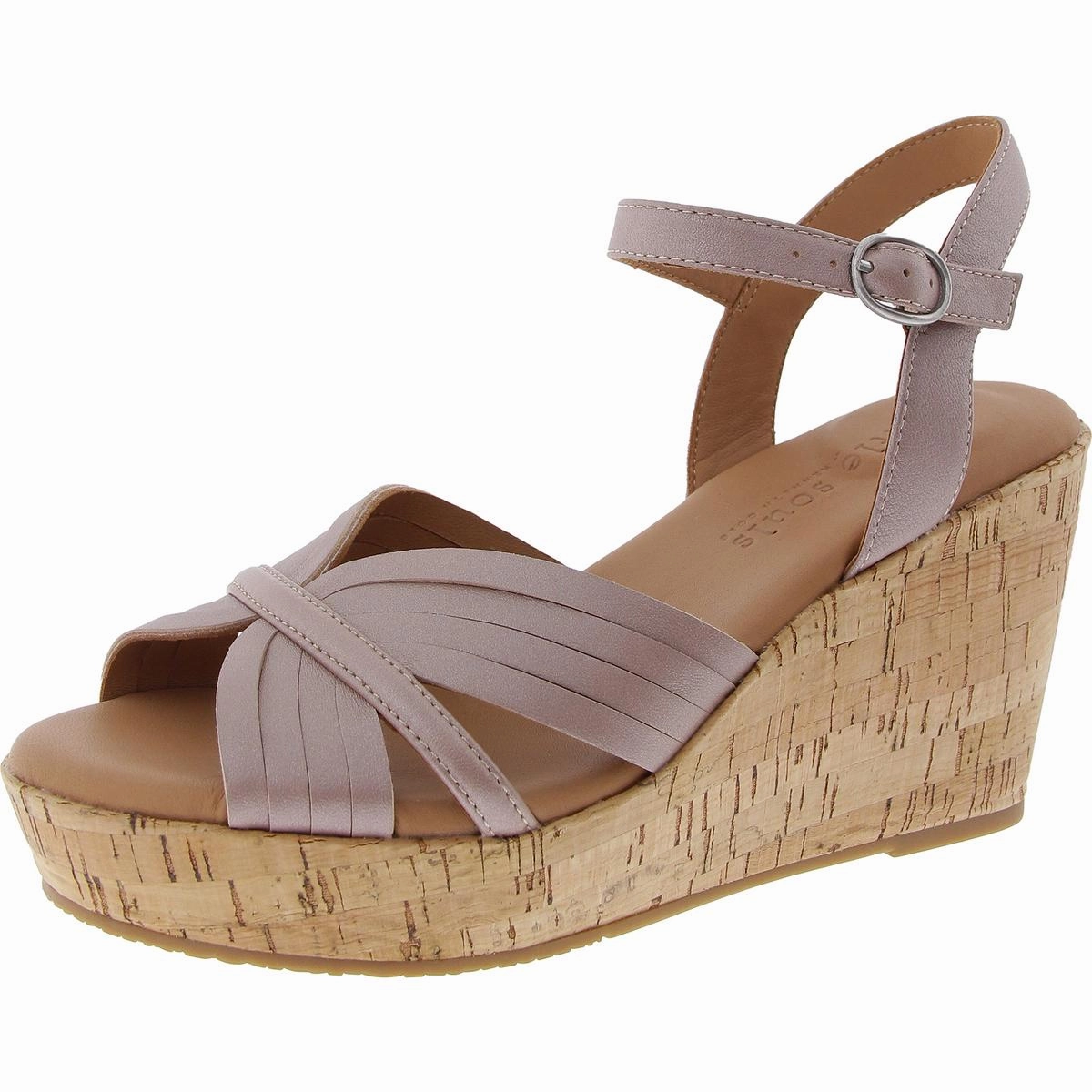 Nomi Womens Buckle Leather Slingback Sandals
