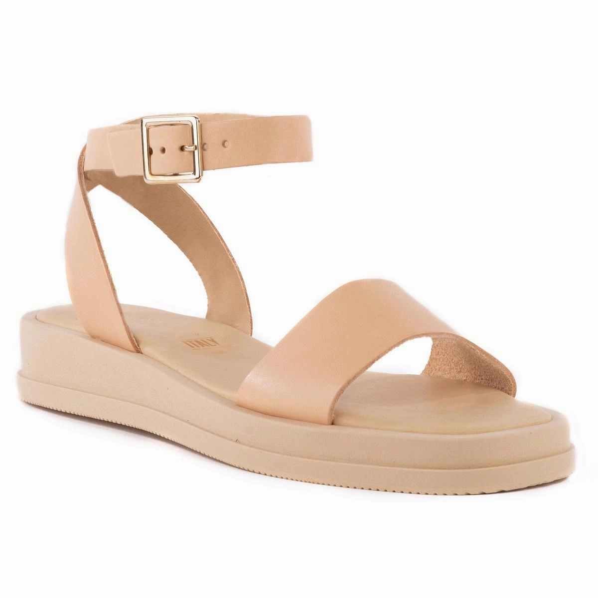 Note To Self Womens Leather Buckle Slingback Sandals