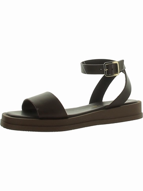 Note To Self Womens Leather Buckle Slingback Sandals