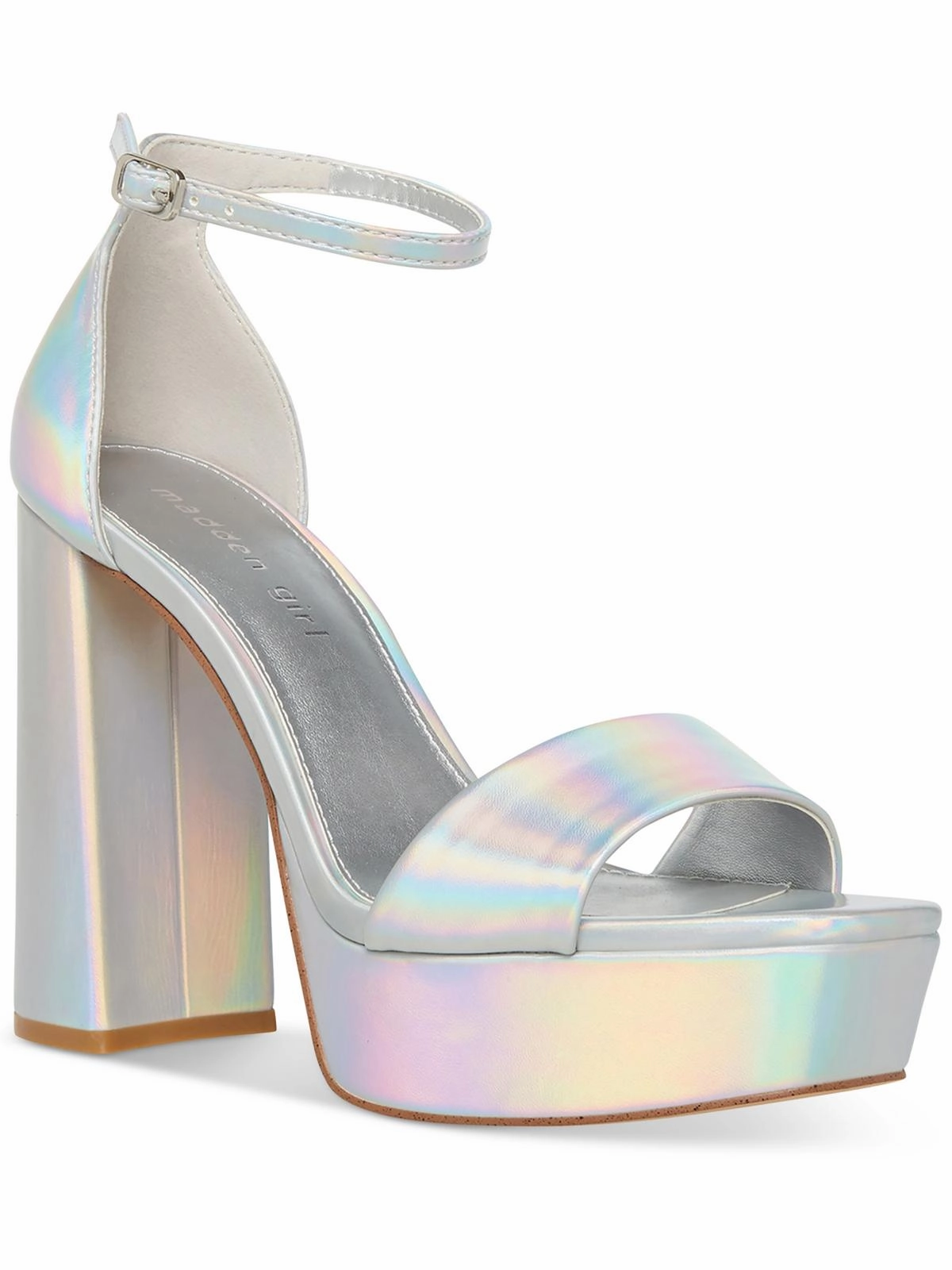 Omega Womens Patent Leather Ankle Strap Heels