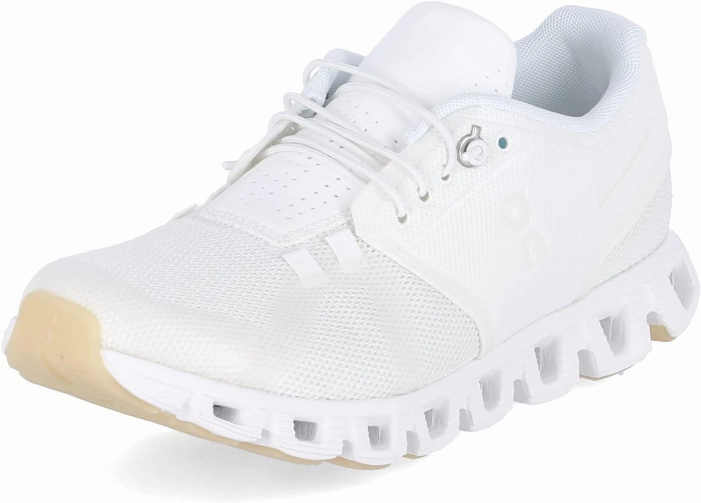 On Running Cloud 5 Women's Athletic Shoes, Undyed White, Gum Sole