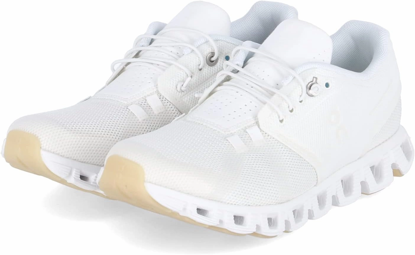 On Running Cloud 5 Women's Athletic Shoes, Undyed White, Gum Sole