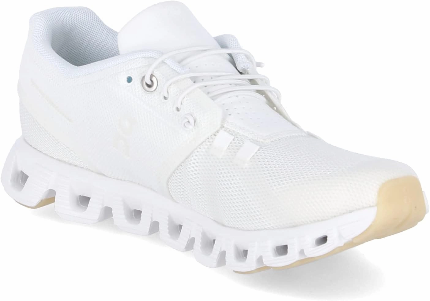 On Running Cloud 5 Women's Athletic Shoes, Undyed White, Gum Sole