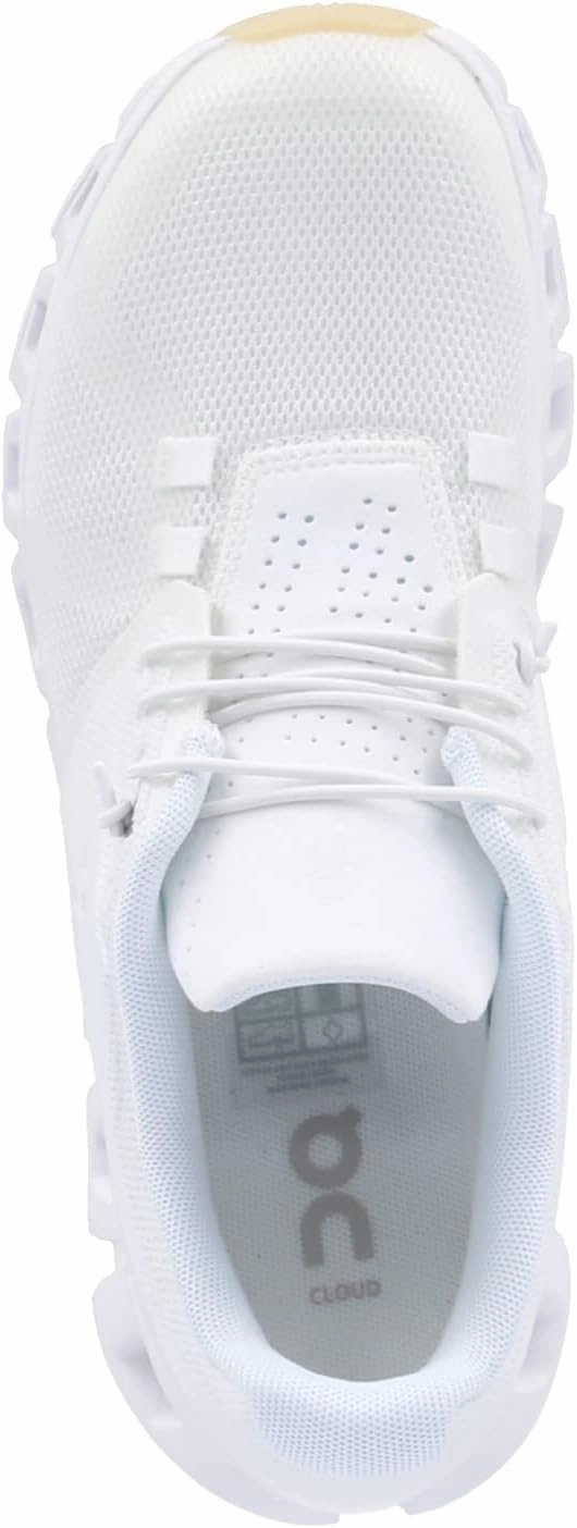 On Running Cloud 5 Women's Athletic Shoes, Undyed White, Gum Sole