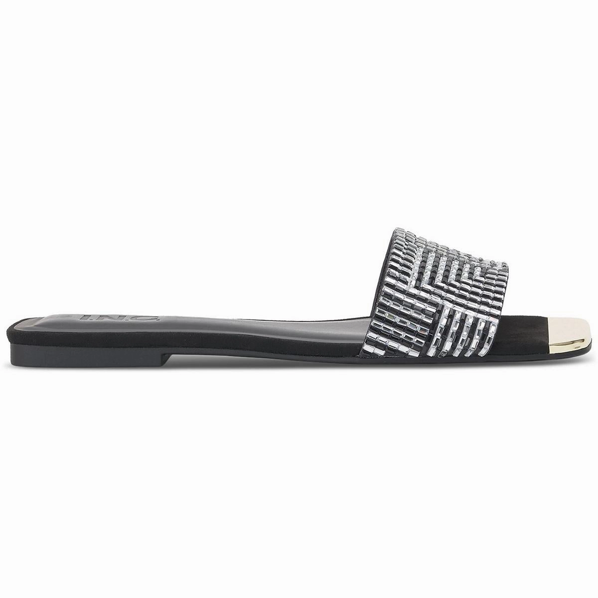 Pabla Womens Faux Leather Slide Sandals