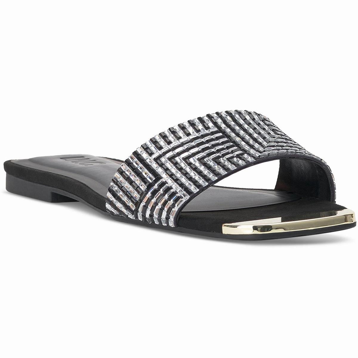 Pabla Womens Faux Leather Slide Sandals