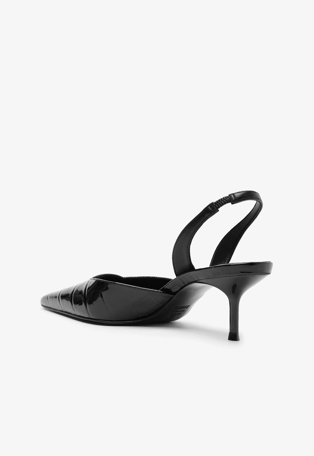 Paola Mid Stiletto Black Pump