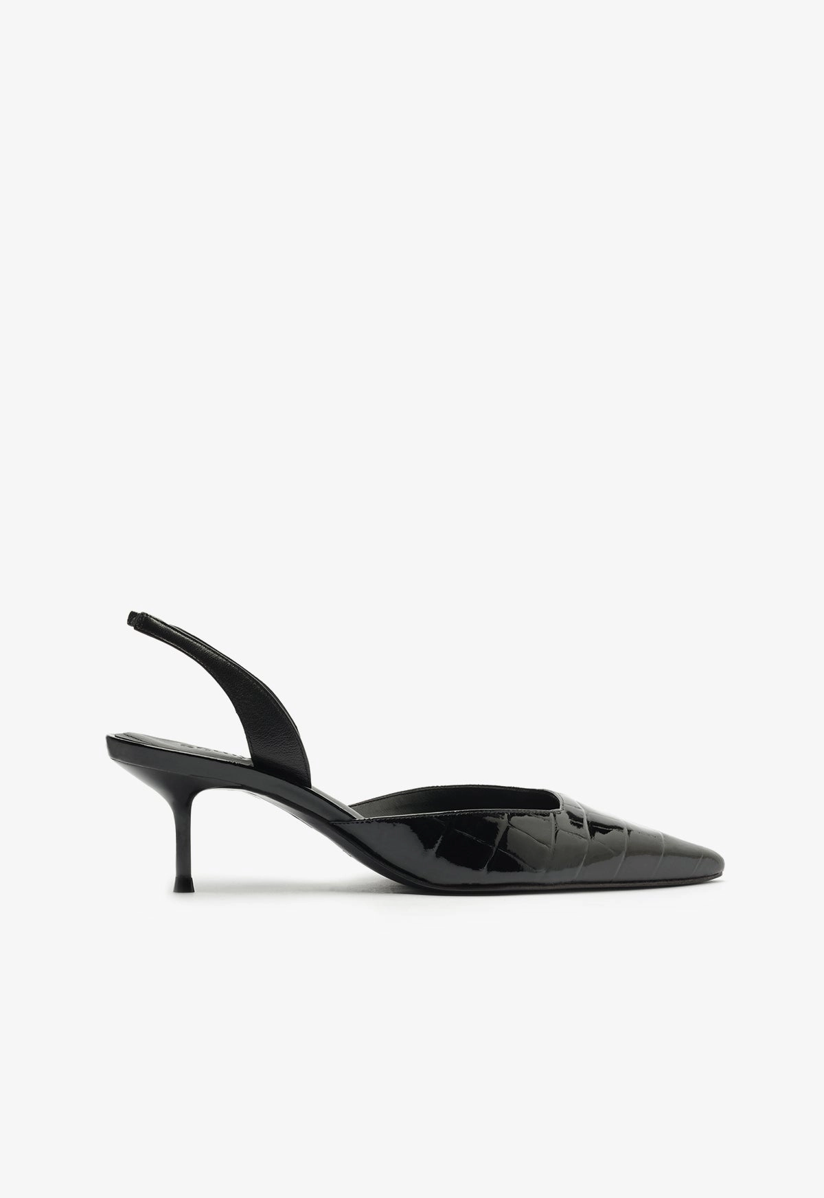 Paola Mid Stiletto Black Pump