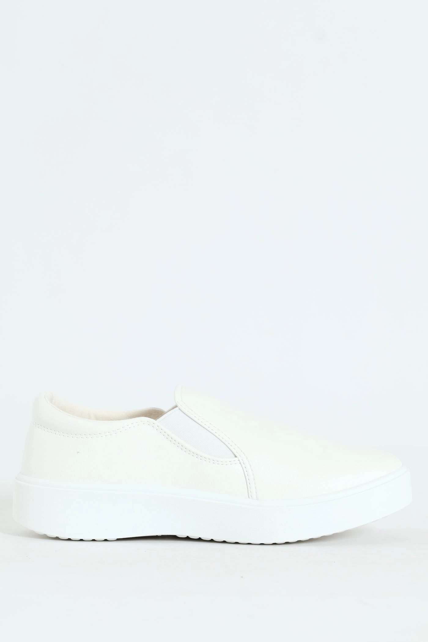 Parker Side Gusset Slip On - White