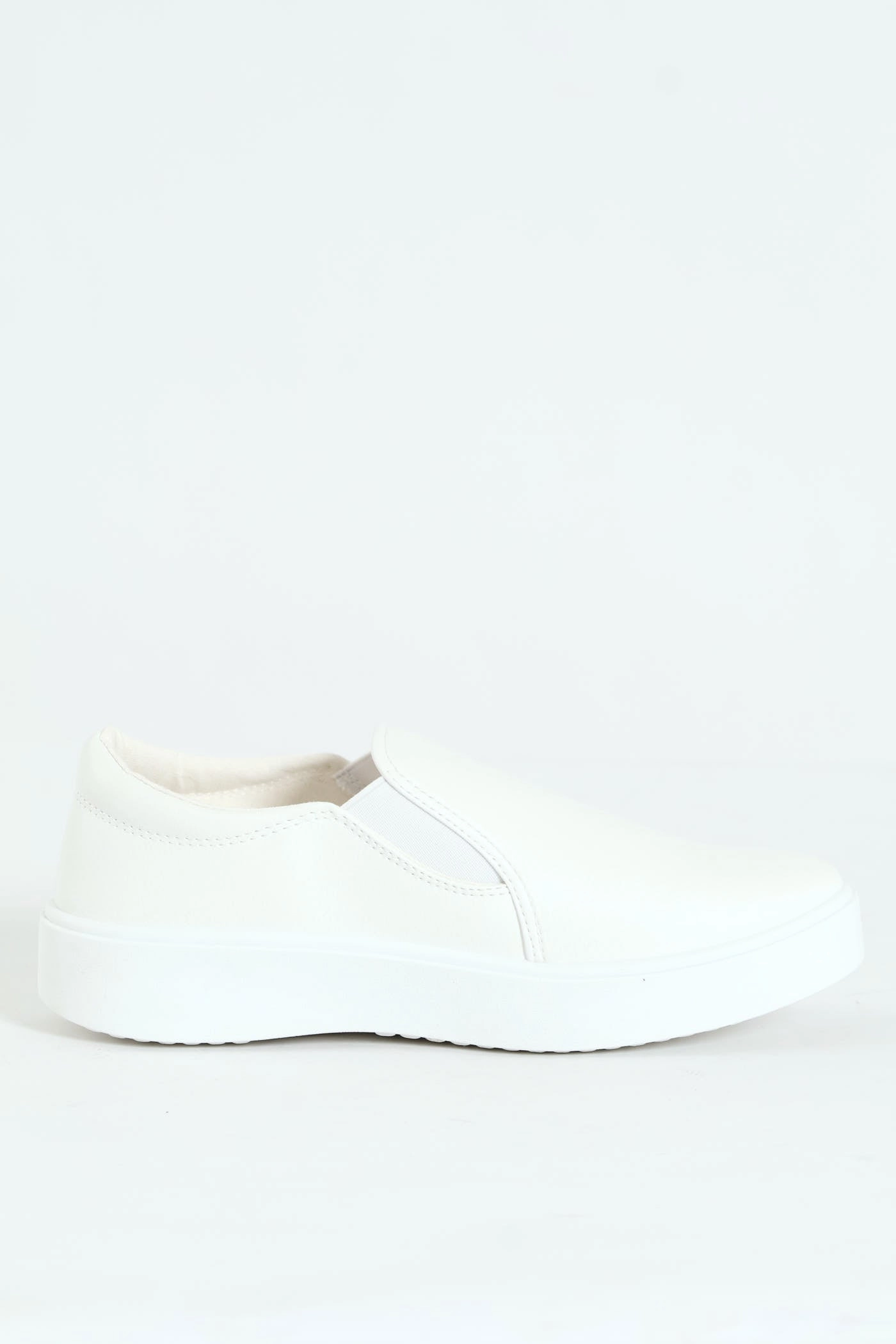 Parker Side Gusset Slip On - White