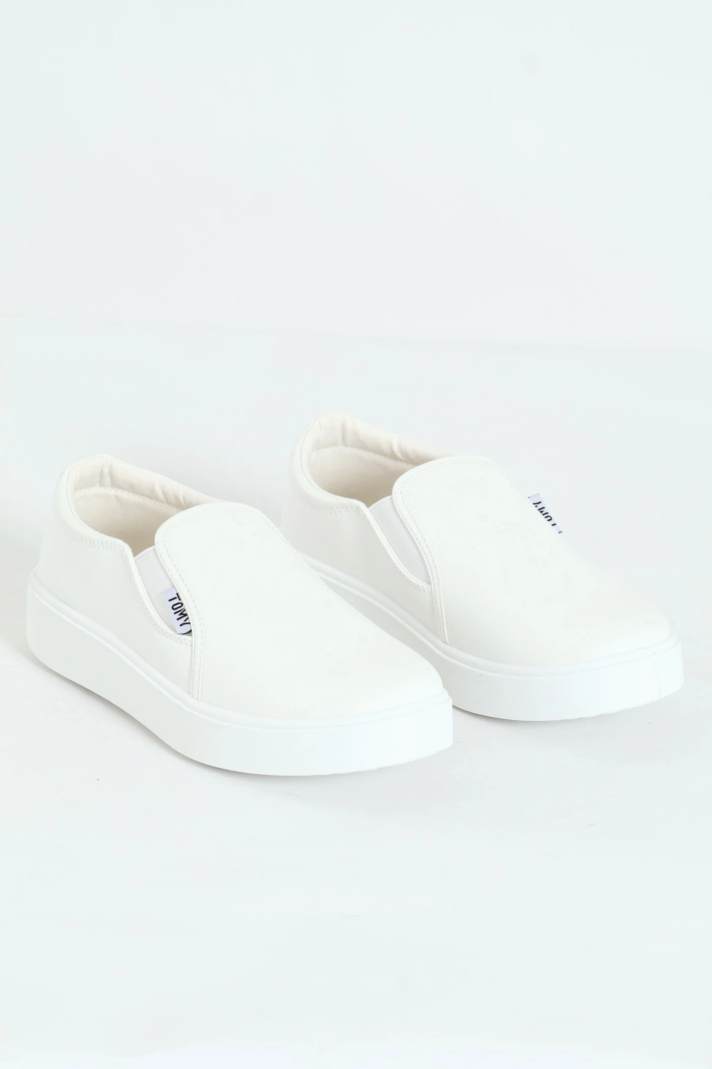 Parker Side Gusset Slip On - White