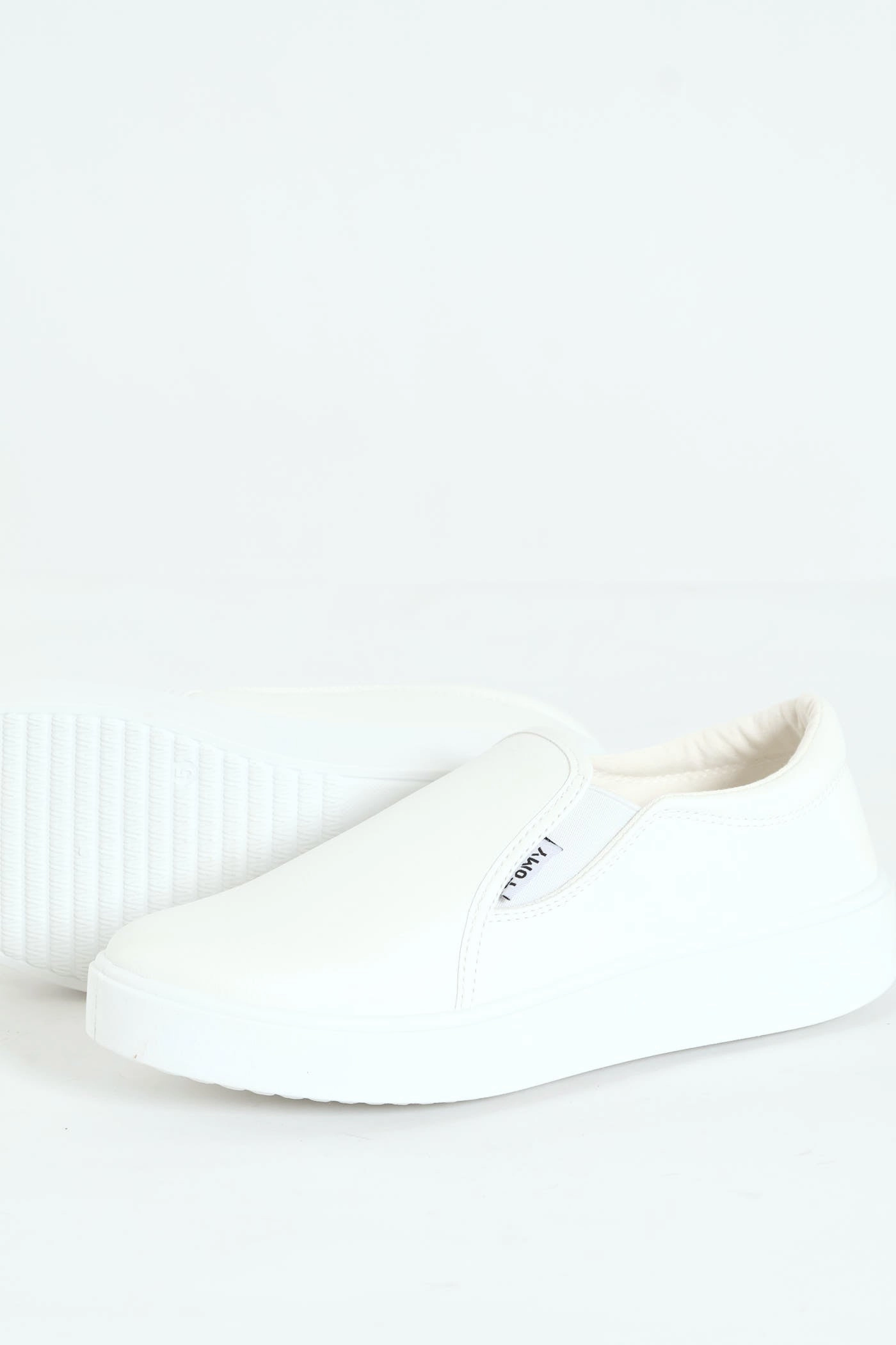 Parker Side Gusset Slip On - White