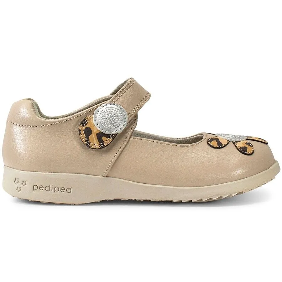 Pediped Flex Chloe RS7089 Sandals Girls US 10 Beige Round Toe Mary Jane ZPO2074