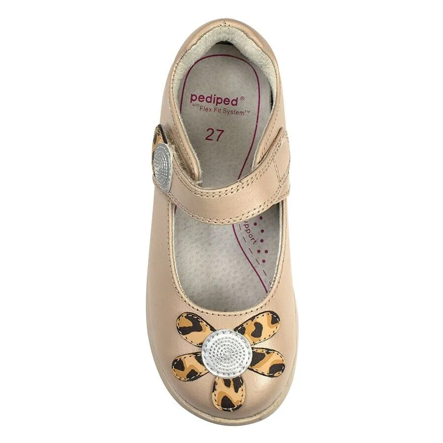 Pediped Flex Chloe RS7089 Sandals Girls US 10 Beige Round Toe Mary Jane ZPO2074