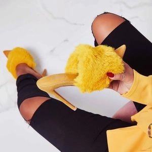 Penelope Fur Stiletto Mules