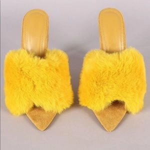 Penelope Fur Stiletto Mules