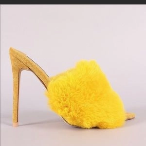 Penelope Fur Stiletto Mules