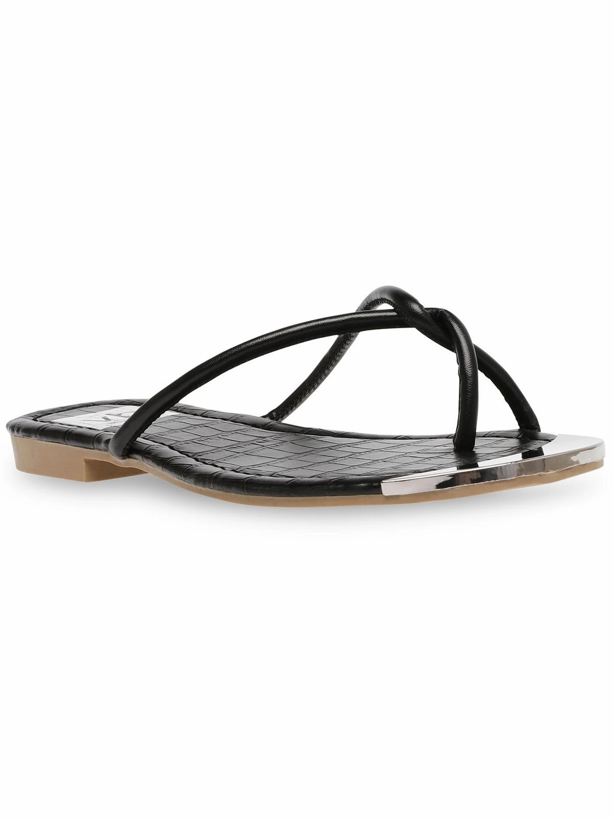 Penni Womens snake print toe loop Flip-Flops