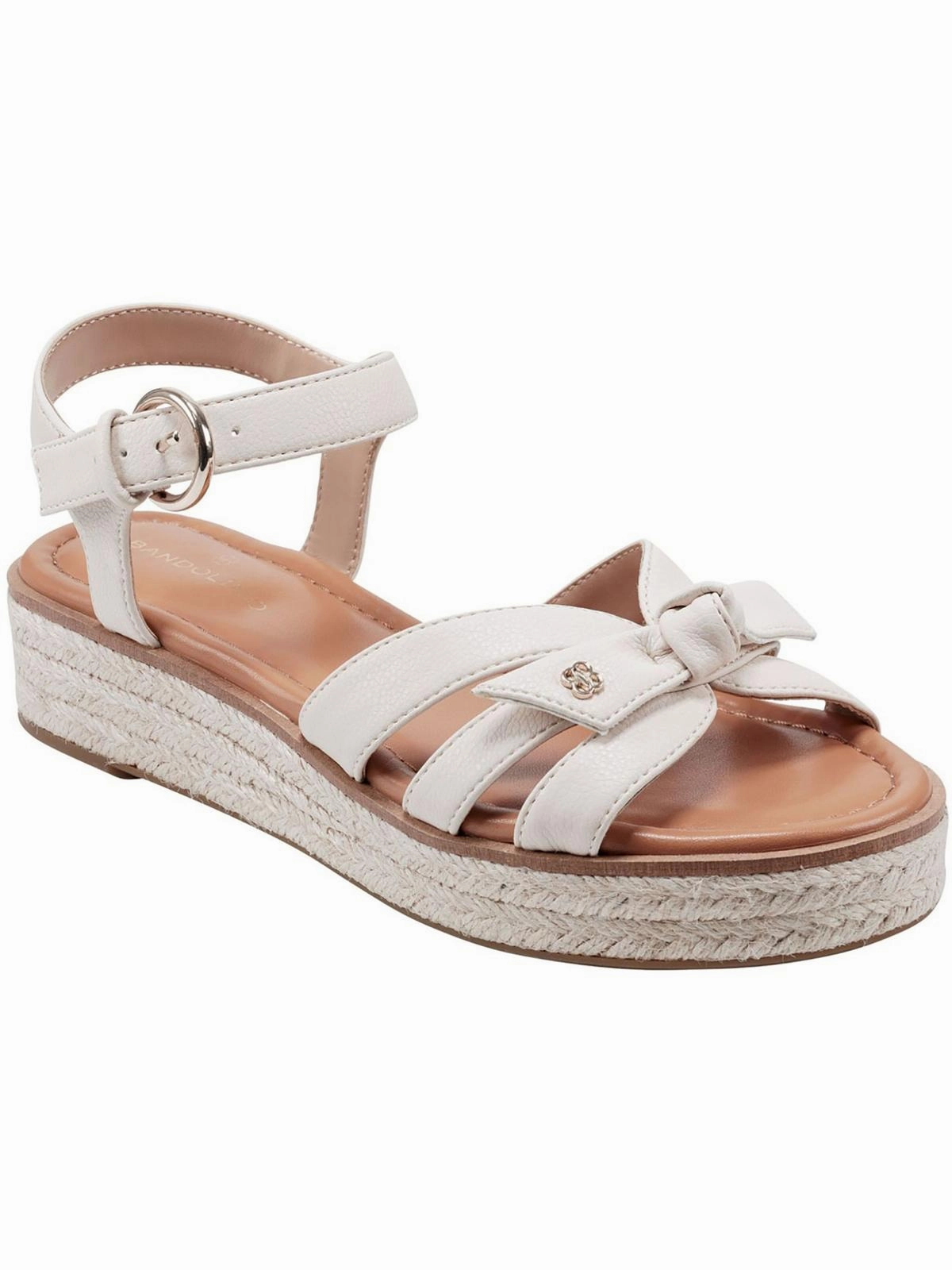Petty 3 Womens Faux Leather Ankle Strap Flatform Sandals