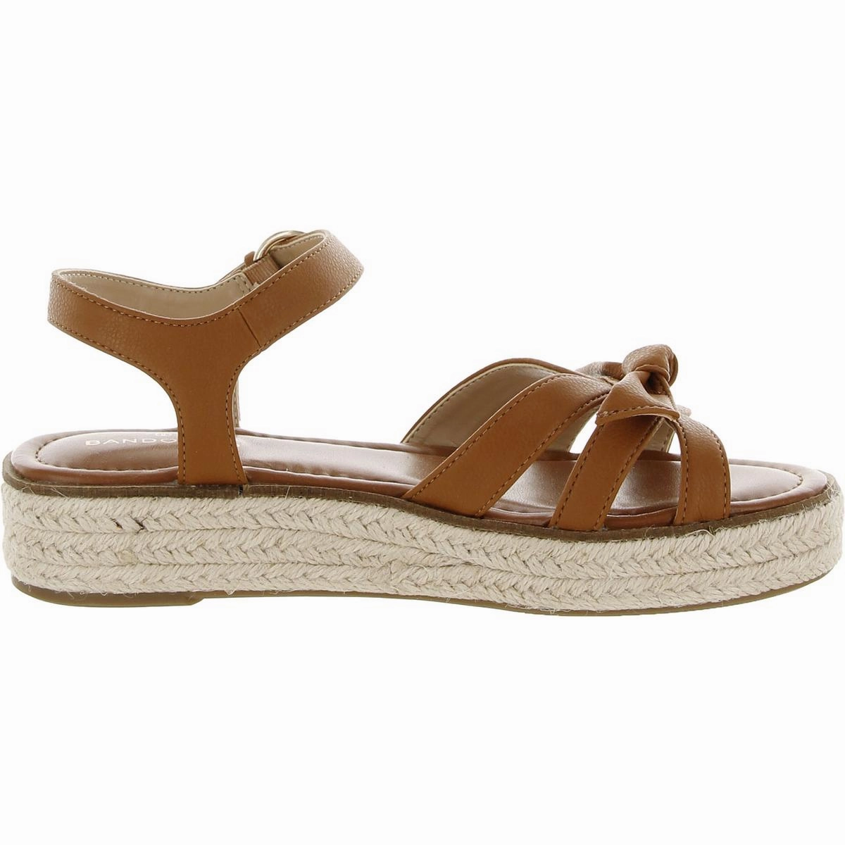 Petty 3 Womens Faux Leather Ankle Strap Flatform Sandals
