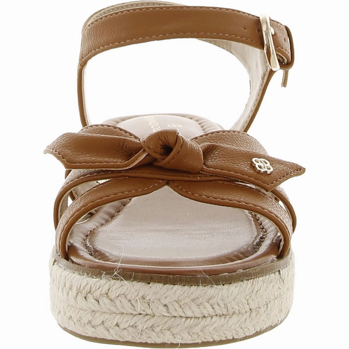 Petty 3 Womens Faux Leather Ankle Strap Flatform Sandals