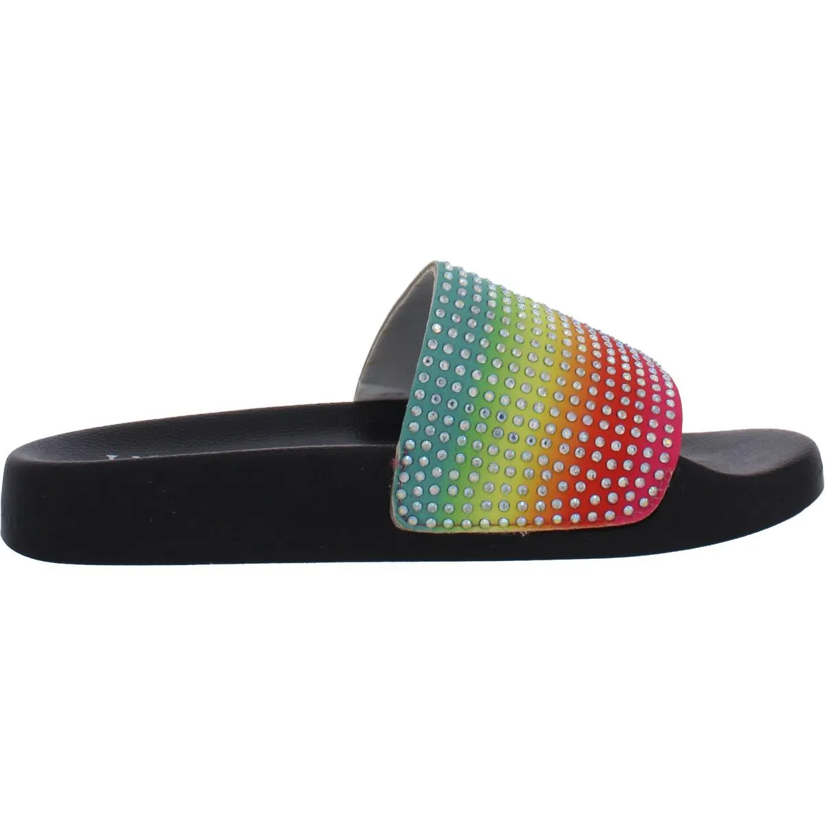 Peymin  Girls Embellished Metallic Pool Slides