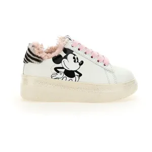 Pink Trim Mickey Platform Sneakers