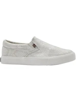Piper Womens Faux Leather Lifestyle Slip-On Sneakers