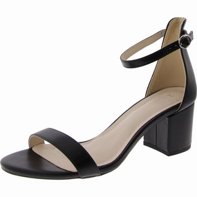 Practical Womens Vegan Leather Cushioned Footbed Ankle Strap