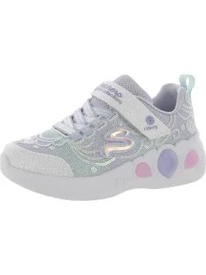 Princess Wishes Girls Glitter Slip On Light-Up Shoes