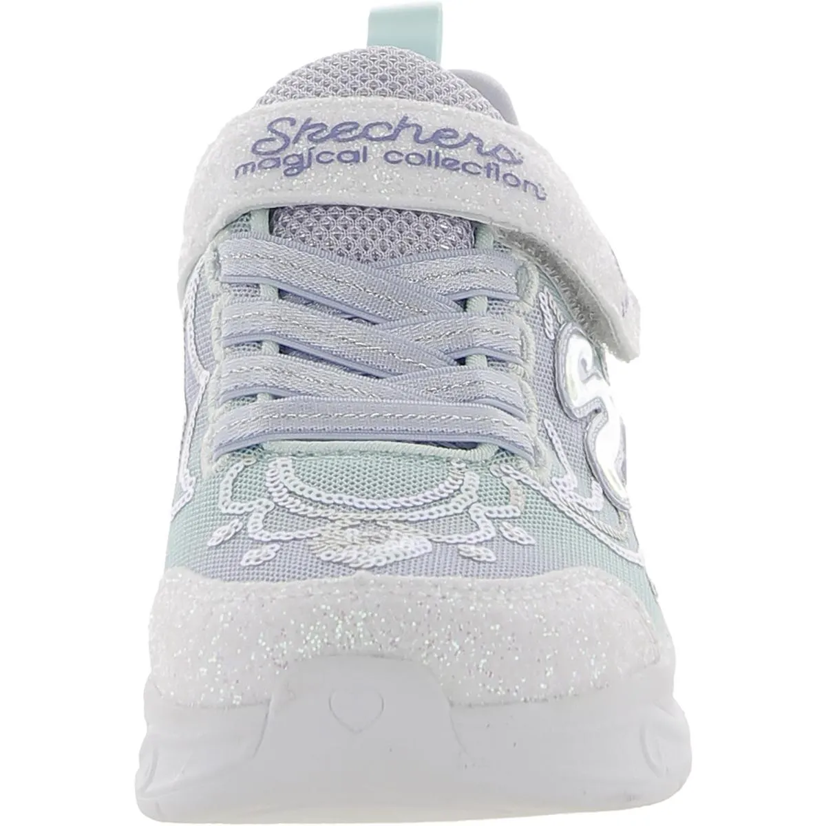 Princess Wishes Girls Glitter Slip On Light-Up Shoes