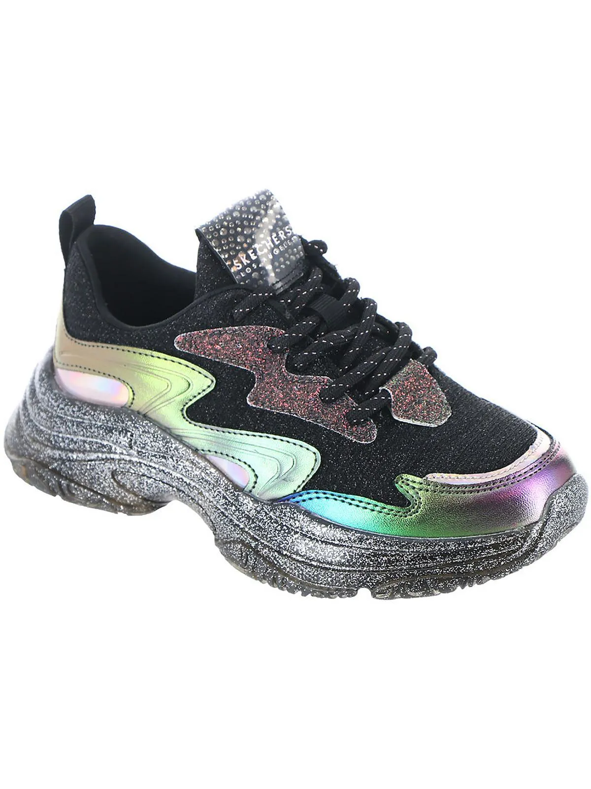 Prismatic Girls Metallic Glitter Casual and Fashion Sneakers